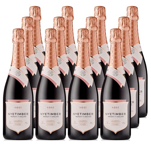 Buy a Case of 12 Bottles of Nyetimber Rose English Sparkling Wine 75cl - Securely Packaged and Delivered Together